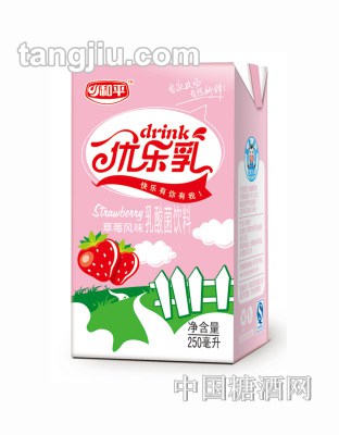 和平優樂乳草莓飲料250ml