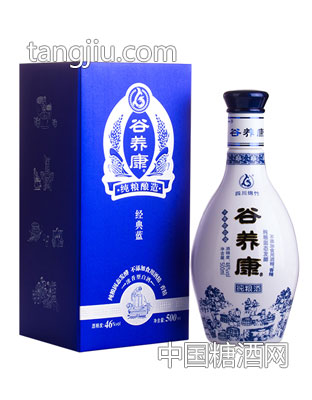 46度谷養康純糧原漿經典藍500ML-真正純糧固態發酵釀造