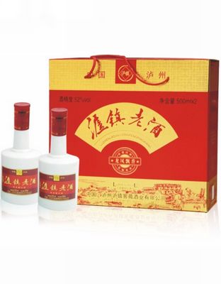 瀘鎮(zhèn)老酒龍鳳飄香（雙瓶盒裝）