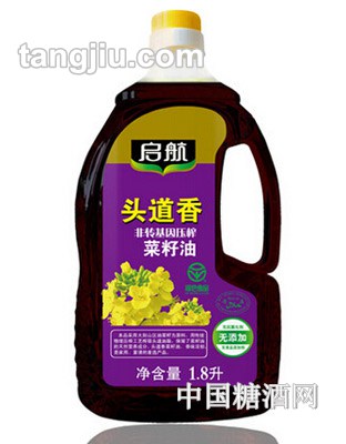 啟航頭道香非轉(zhuǎn)基因雙低菜籽油1.8L