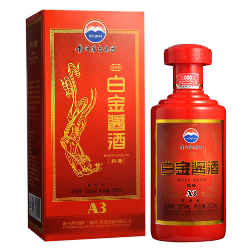 53&#176;茅臺集團白金醬酒（紅醬A3）500ml