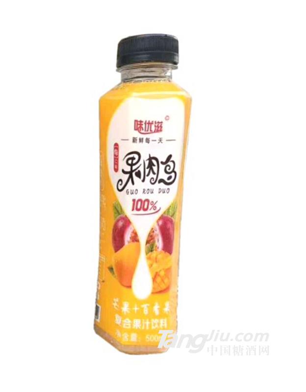 味優滋果肉多芒果+百香果500ml