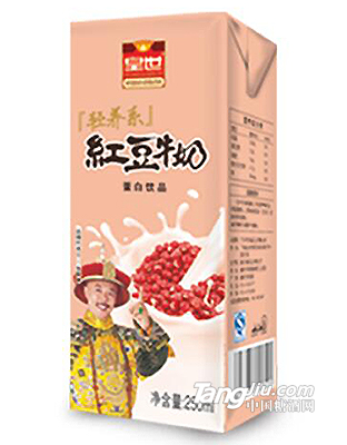 皇世紅豆牛奶250ml