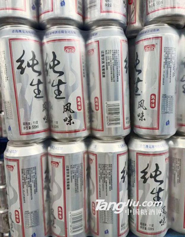 澳克冰純生風味熟啤酒500ml