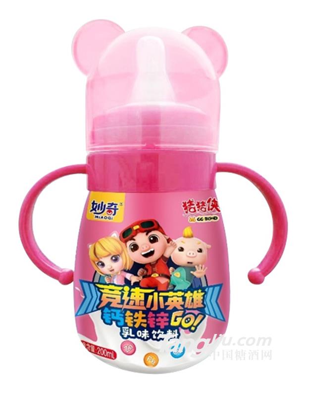 豬豬俠聯名妙奇鈣鐵鋅乳味飲料200ml