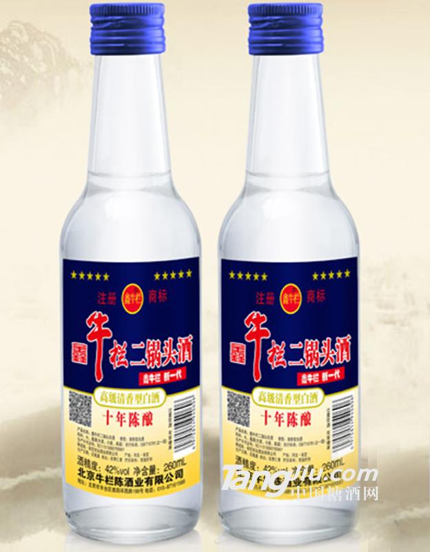 42度鑫牛欄二鍋頭酒陳釀260ml