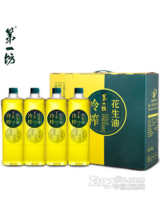 一坊冷榨花生油1L_4禮盒裝