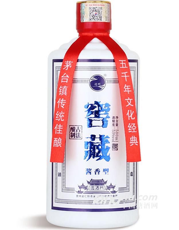 窖藏老酒醬香型白酒53度100ml