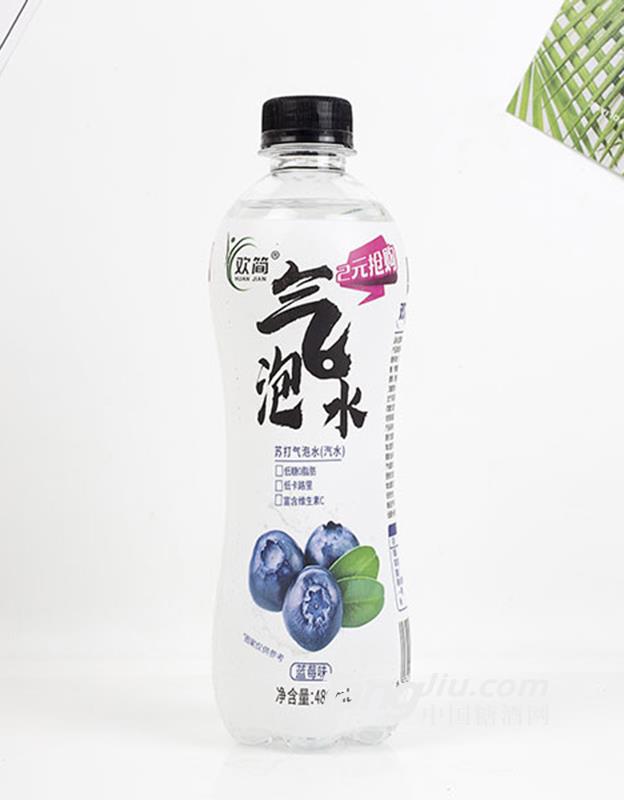 歡簡蘇打氣泡水藍(lán)莓味480ml