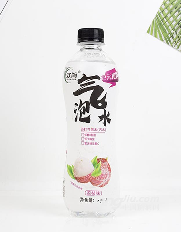 歡簡蘇打氣泡水荔枝味480ml