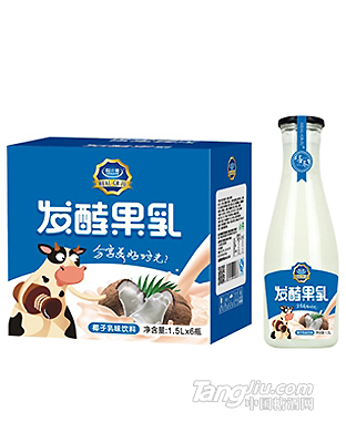 粒汁健發酵果乳椰子乳味飲料1.5LX6瓶