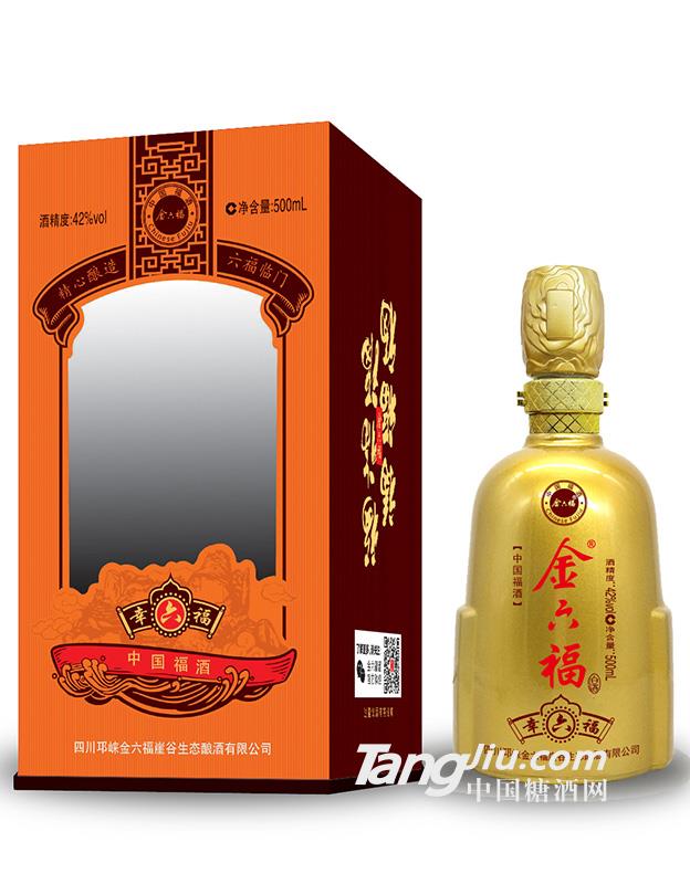 金六福中國福酒幸福六42度白酒-500ml