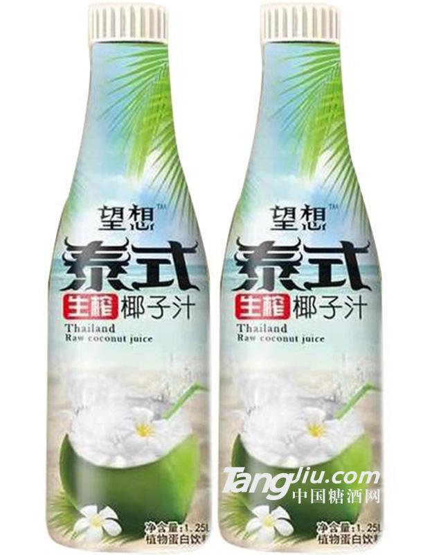 望想 泰式生榨椰子汁飲料植物蛋白飲料1.25L